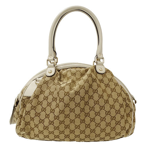 Gucci GG Canvas 2way Handbag Beige