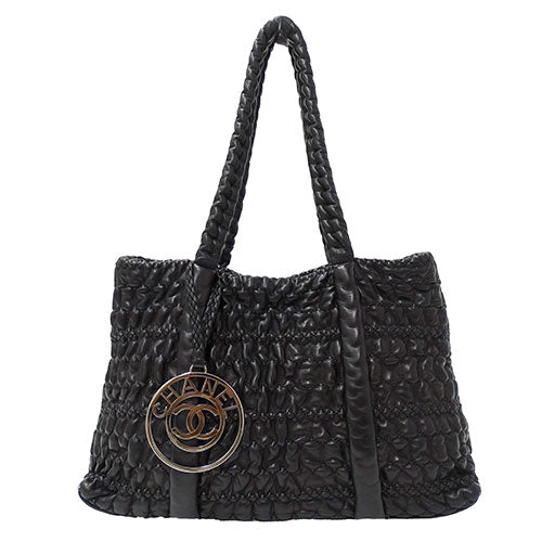 Chanel Lambskin Bubble Quilt Handbag