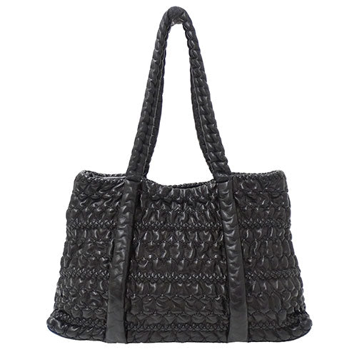 Chanel Lambskin Bubble Quilt Handbag