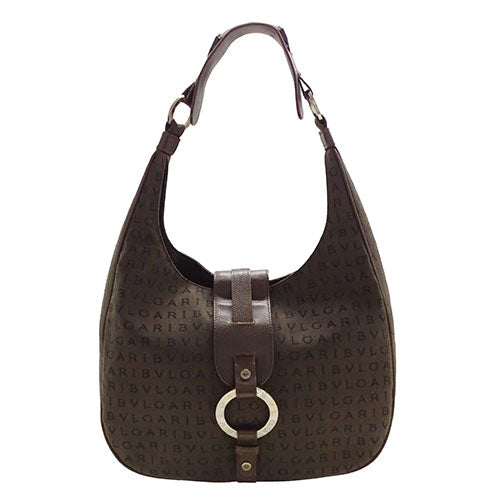 Bvlgari Canvas Logo Mania Shoulder Bag