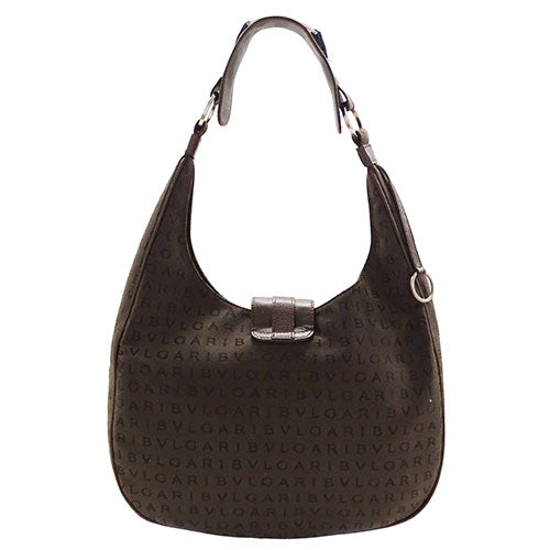 Bvlgari Canvas Logo Mania Shoulder Bag