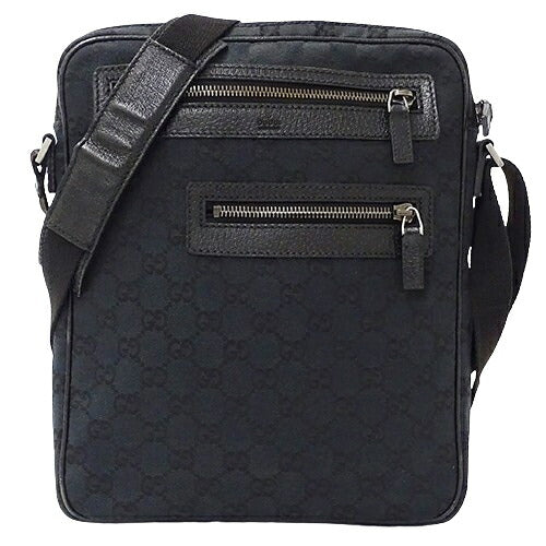 Gucci GG Canvas Shoulder Bag Black 92551