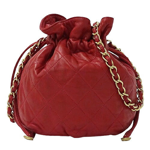 Chanel Matelasse Lambskin Shoulder Bag Red