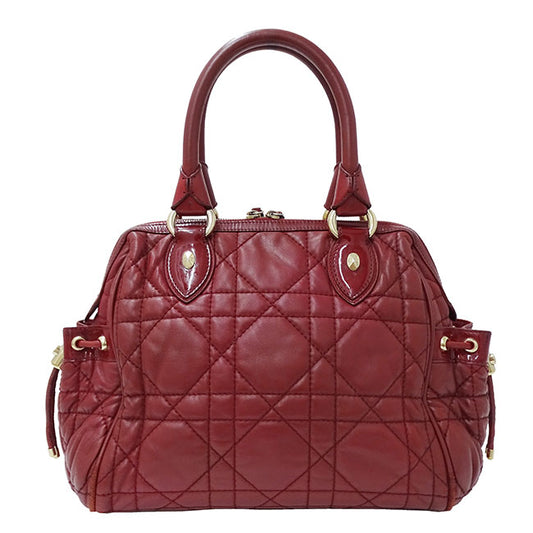 Dior Cannage Leather Handbag Red