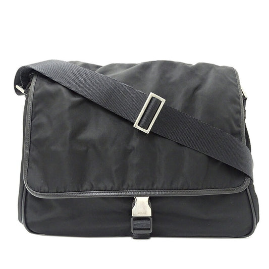 Prada Nylon Shoulder Bag Black V166