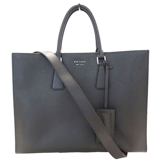 Prada Leather 2way Handbag Black