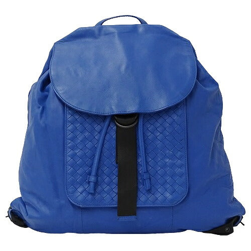 Bottega Veneta Intrecciato Leather Backpack Blue