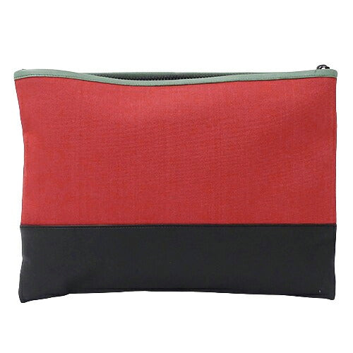 Bottega Veneta Leather Nylon Clutch Bag