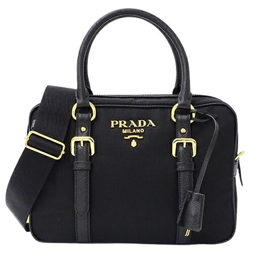 Prada Nylon Handbag 1BB088 Black