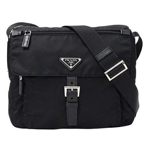 Prada Nylon Shoulder Bag Black 1BD994