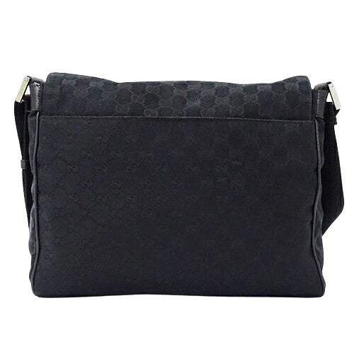 Gucci GG Canvas Shoulder Bag Black 146236