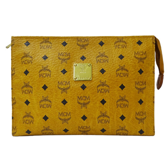 MCM Coated Canvas Clutch Bag Unisex
