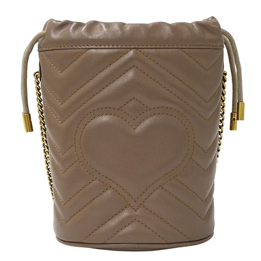 Gucci Leather GG Marmont Small Bucket Bag 575163