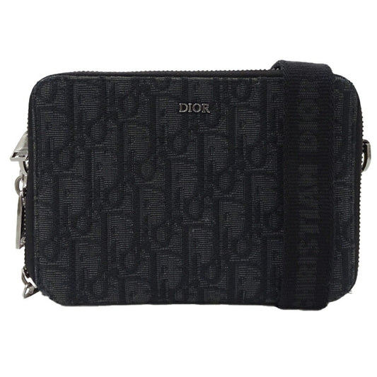 Dior Oblique Jacquard Shoulder Bag Black