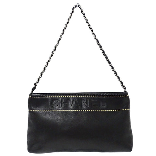 Chanel Leather Pouch Black