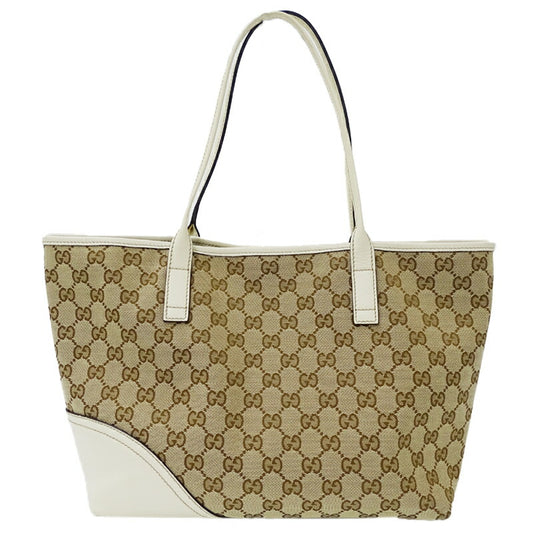 Gucci GG Canvas Leather Tote Bag 169946