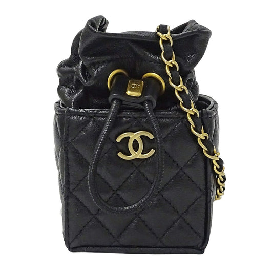Chanel Lambskin Shoulder Bag Black