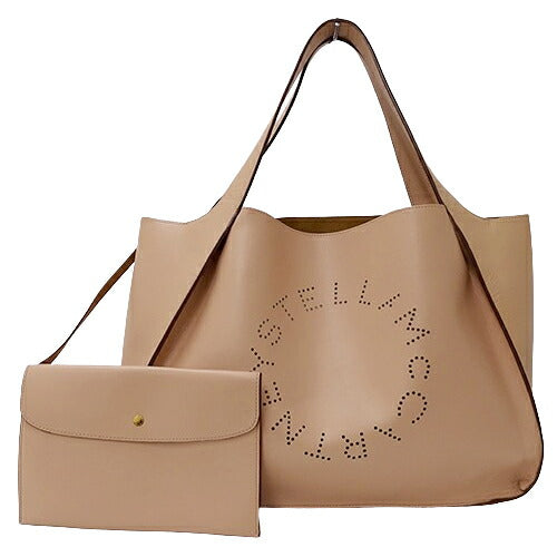 Stella McCartney Leather Tote Bag Beige