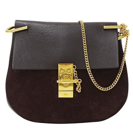 Chloe Drew Suede Leather Shoulder Bag