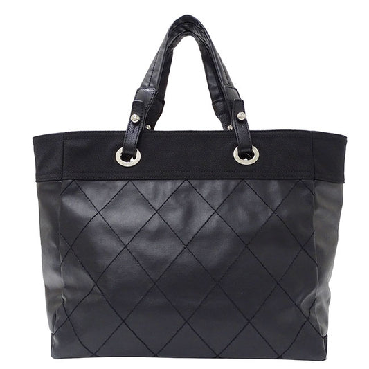 Chanel Coated Canvas Paris Biarritz Tote GM
