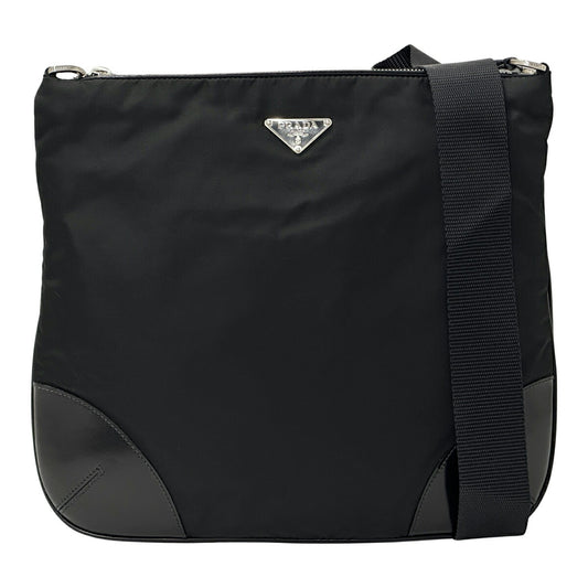 Prada Nylon Shoulder Bag Black BT0326