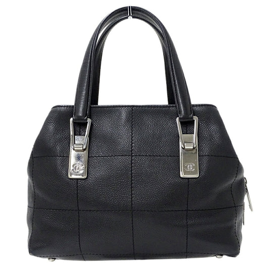 Chanel Caviar Skin Handbag Black