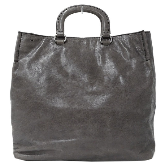 Prada Leather Handbag 2way Gray