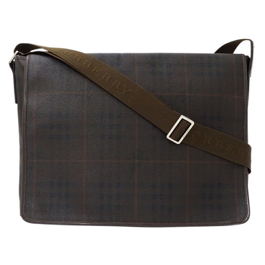 Burberry Check Shoulder Bag Dark Brown