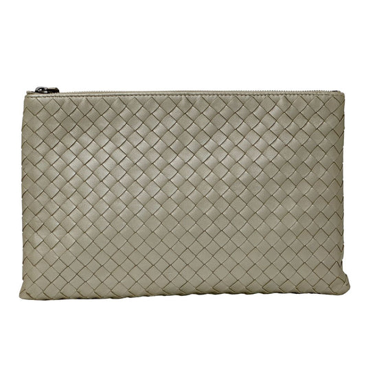 Bottega Veneta Leather Clutch Gold