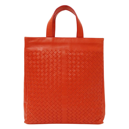 Bottega Veneta Leather Tote Bag Red