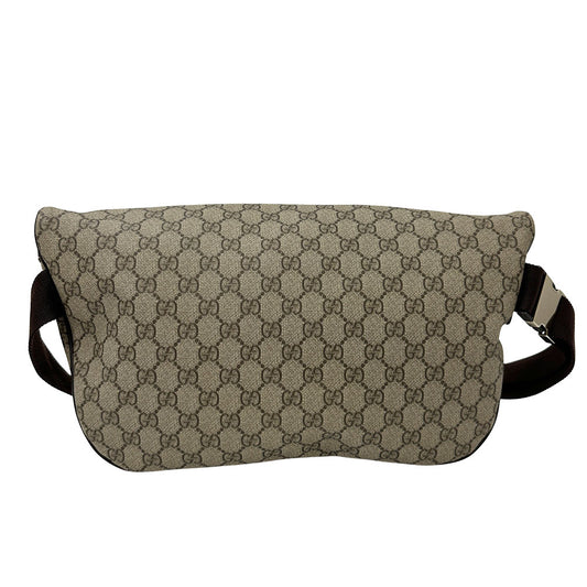 Gucci GG Supreme Canvas Shoulder Bag Beige Brown