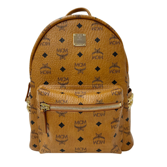 MCM Visetos Small Cognac Backpack