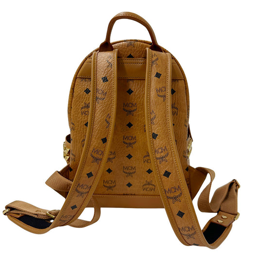 MCM Visetos Small Cognac Backpack