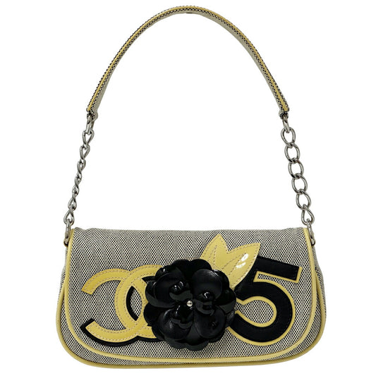 Chanel Camellia No.5 Canvas Shoulder Bag