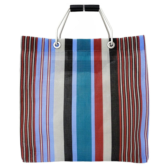 Marni Nylon Tote Bag Blue Red Stripe