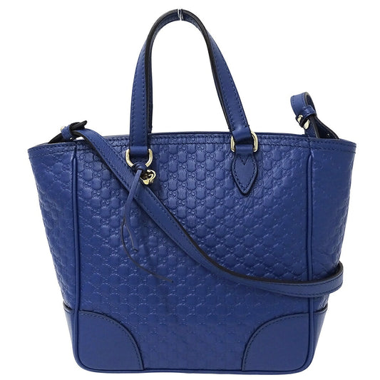 Gucci Leather 2way Handbag Blue